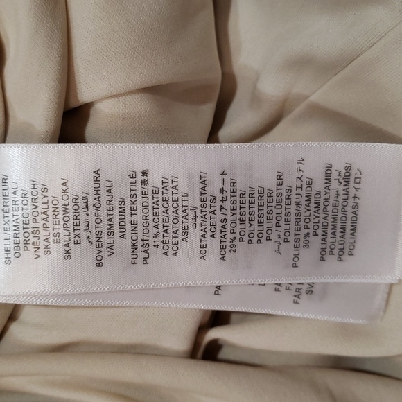 Aidan Mattox New Light Gold Short Sleeve Jacquard Sheath Dress Size 4 - Picture 7 of 7